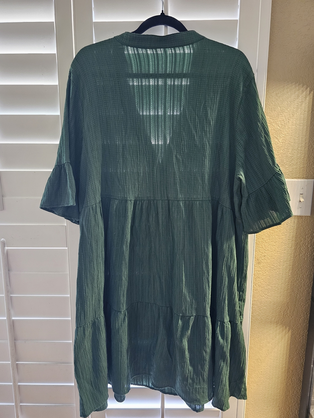 SHEIN LUNE Plus Flounce Sleeve Ruffle Hem Smock Dress - Picture 7 of 8